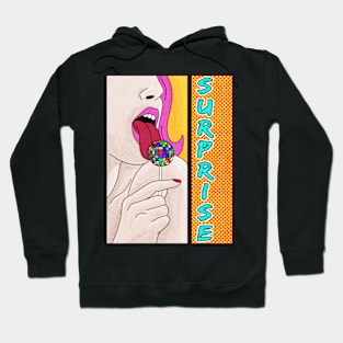 Girl with lolipop disco pop art Hoodie